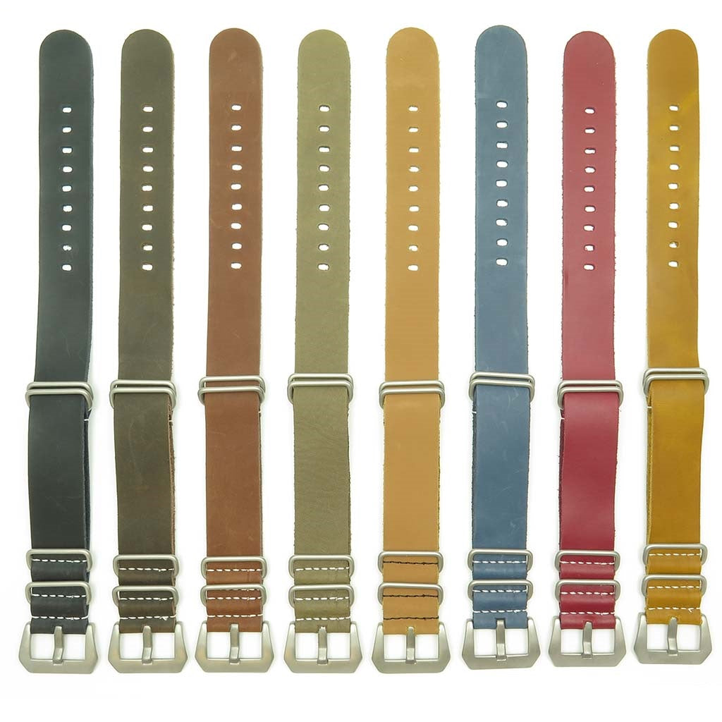 Leather NATO Strap w/ Pre-V Buckle