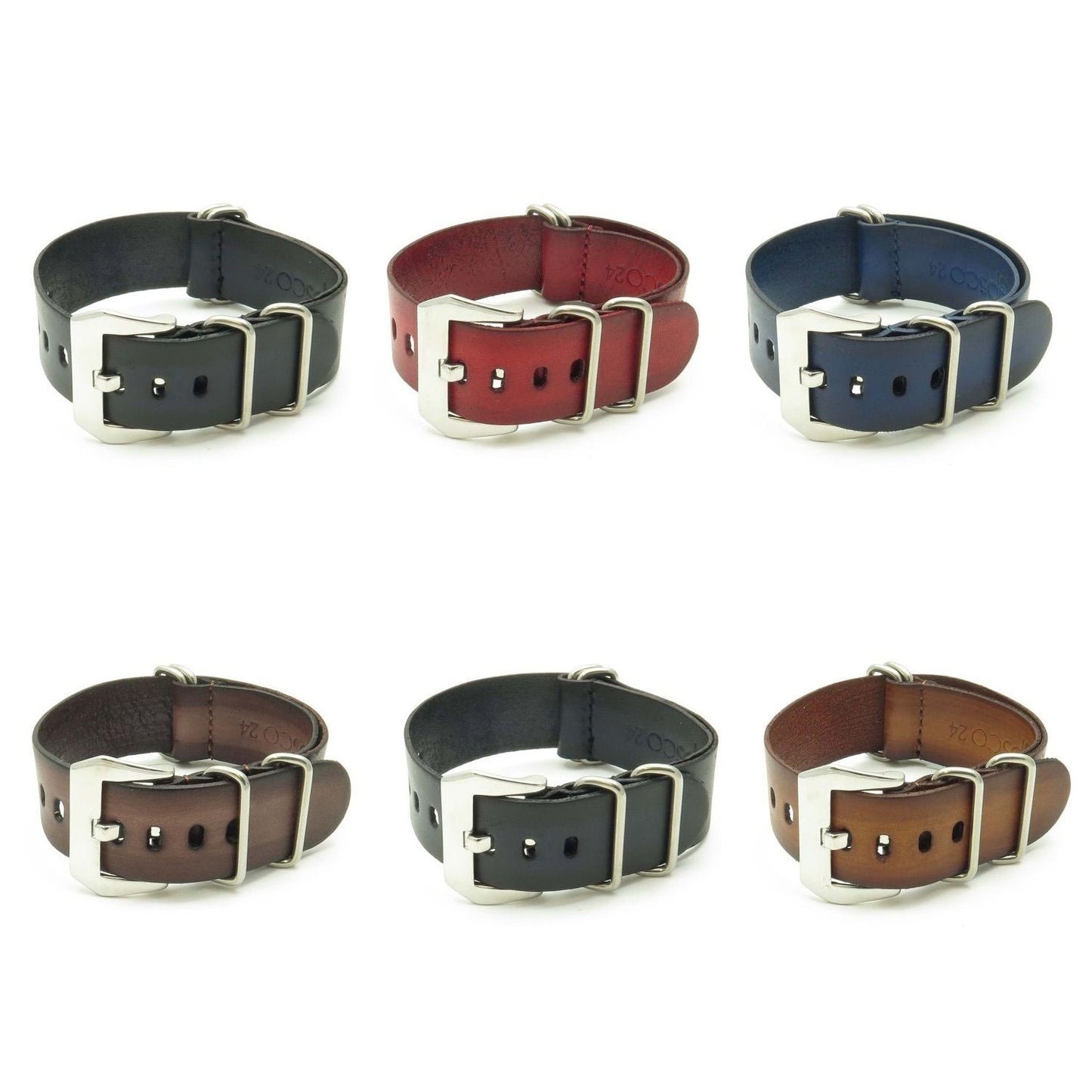 Faded Vintage Leather NATO Strap w/ Pre V Buckle
