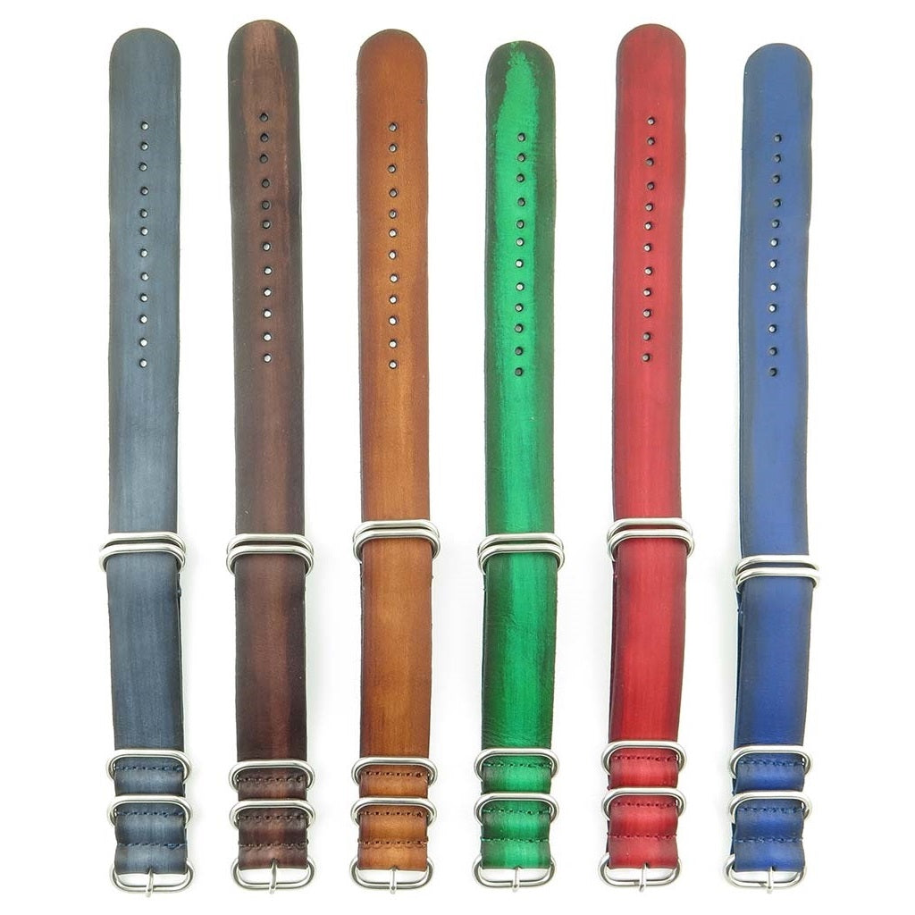 Faded Vintage Leather NATO Strap