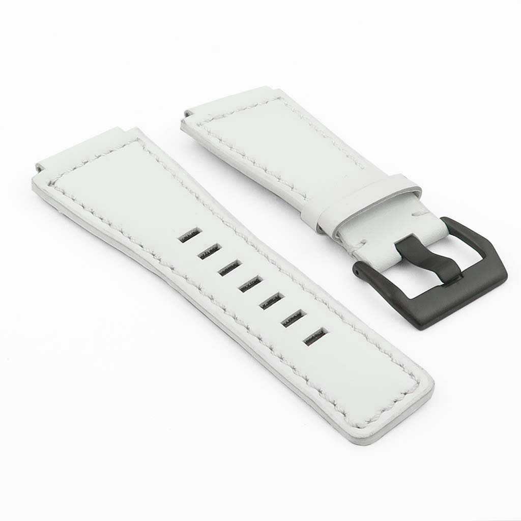 DASSARI Magnum Leather Watch Strap for Bell & Ross with Matte Black Pre-V Buckle