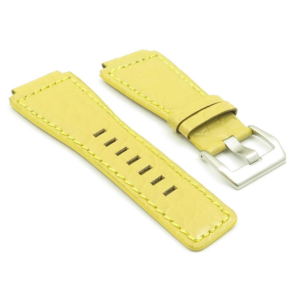 DASSARI Boulder Alligator Embossed Leather Strap for Bell & Ross