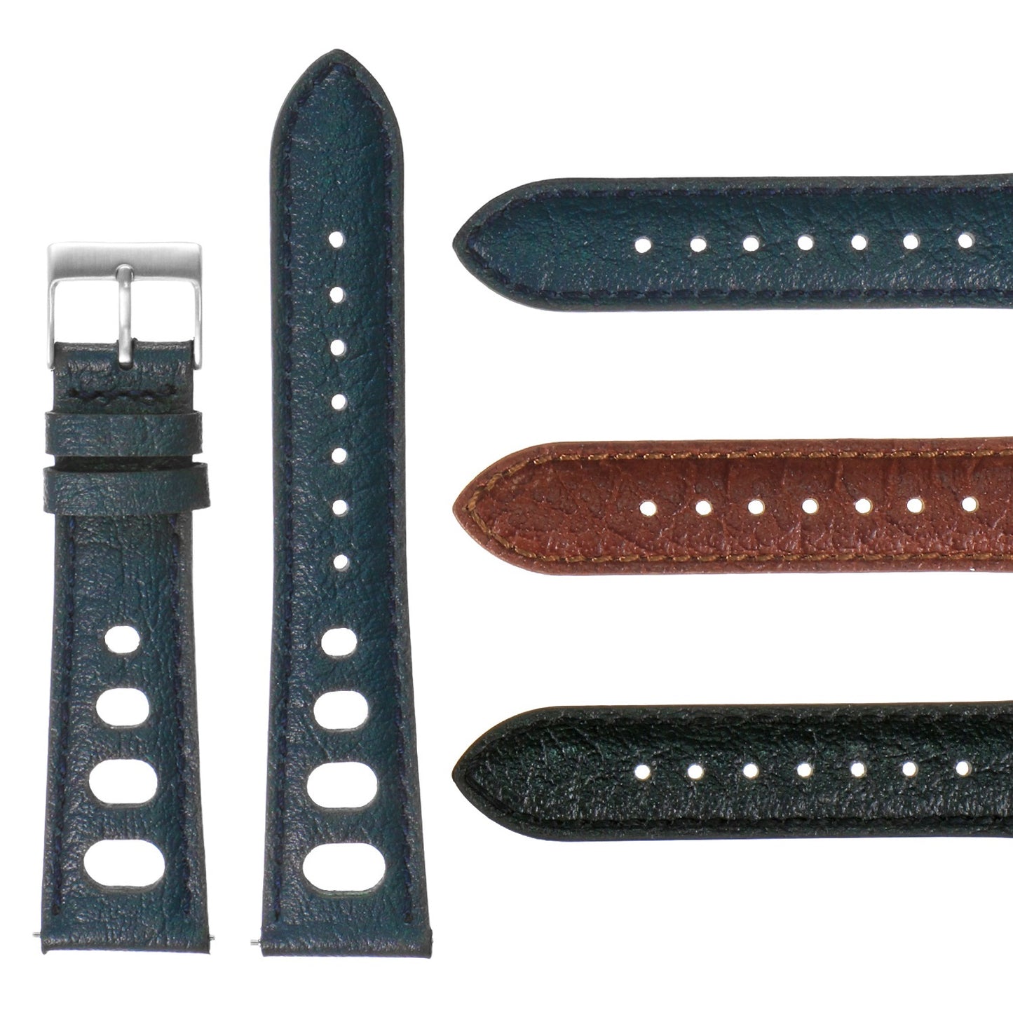 DASSARI Vintage Leather Rally Strap for Samsung Galaxy Watch 3
