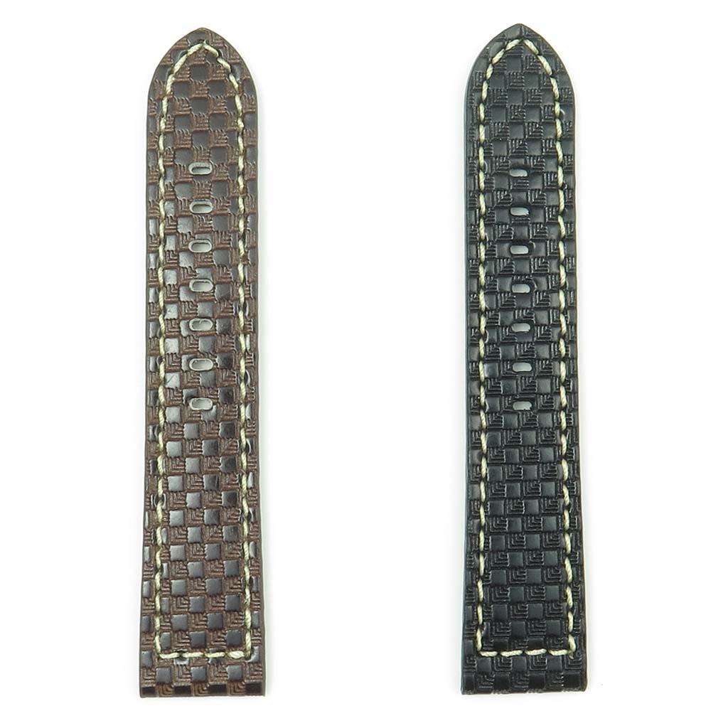 DASSARI Azure Carbon Fiber Leather Strap for Apple Watch