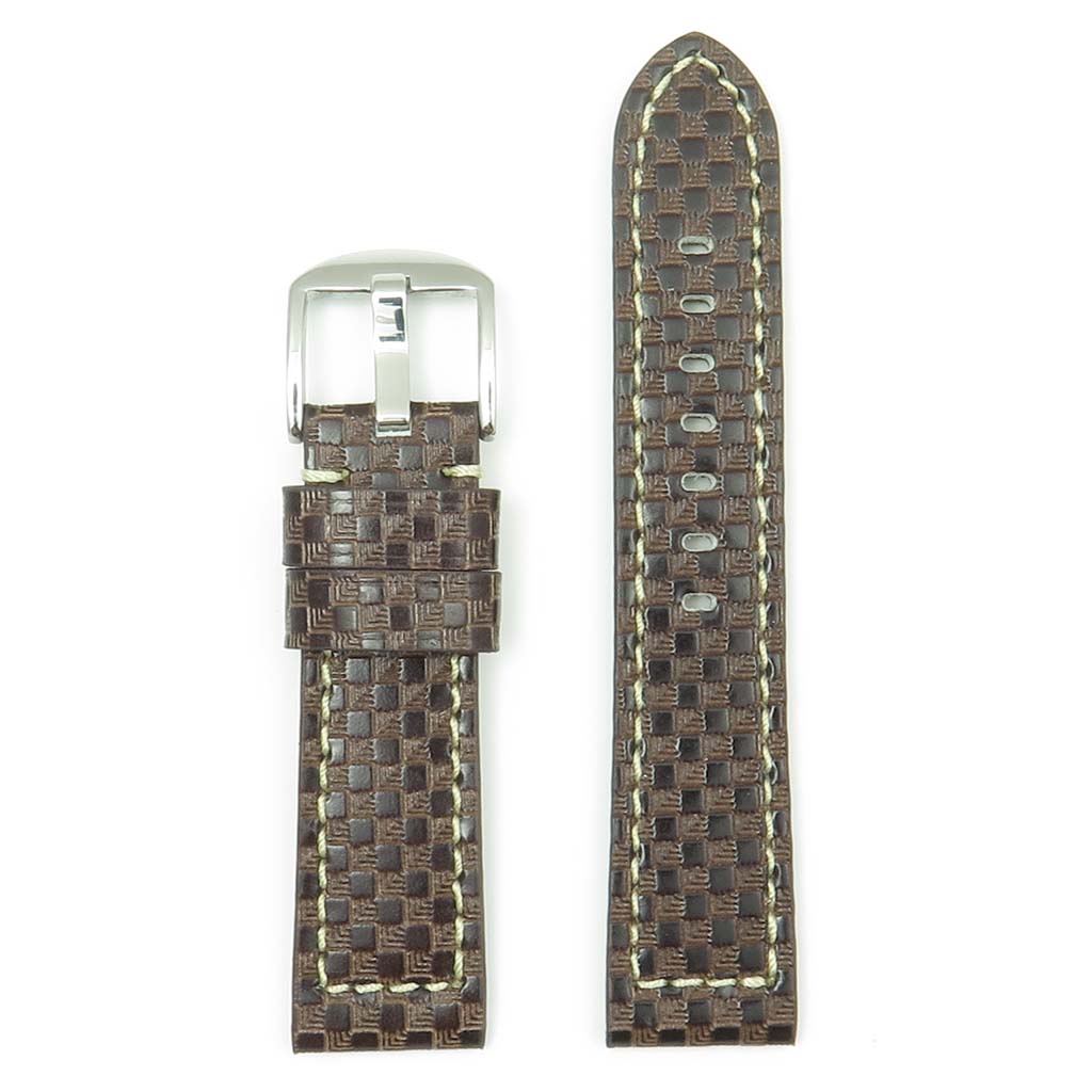 DASSARI Azure Carbon Fiber Leather Strap