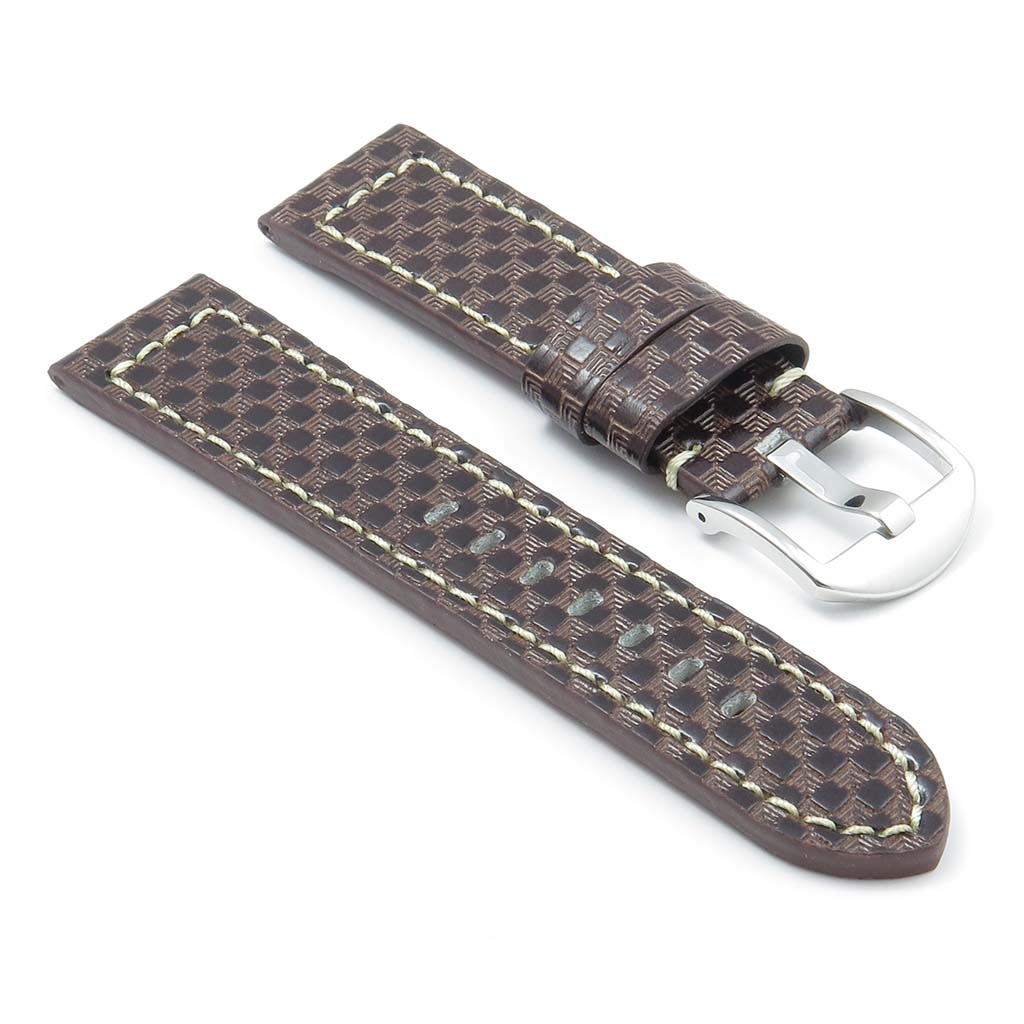 DASSARI Azure Carbon Fiber Leather Strap