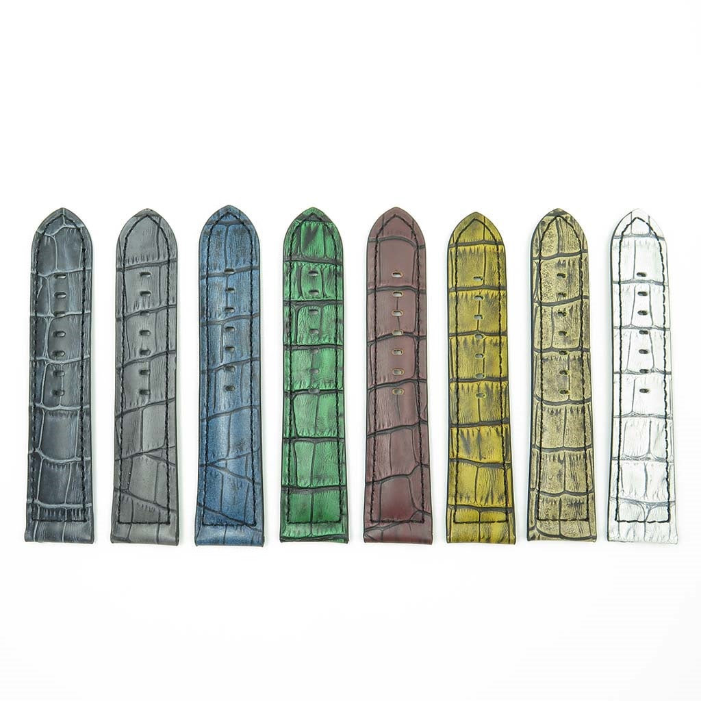 DASSARI Carrera Distressed Leather GT Rally Watch Band for Apple Watch