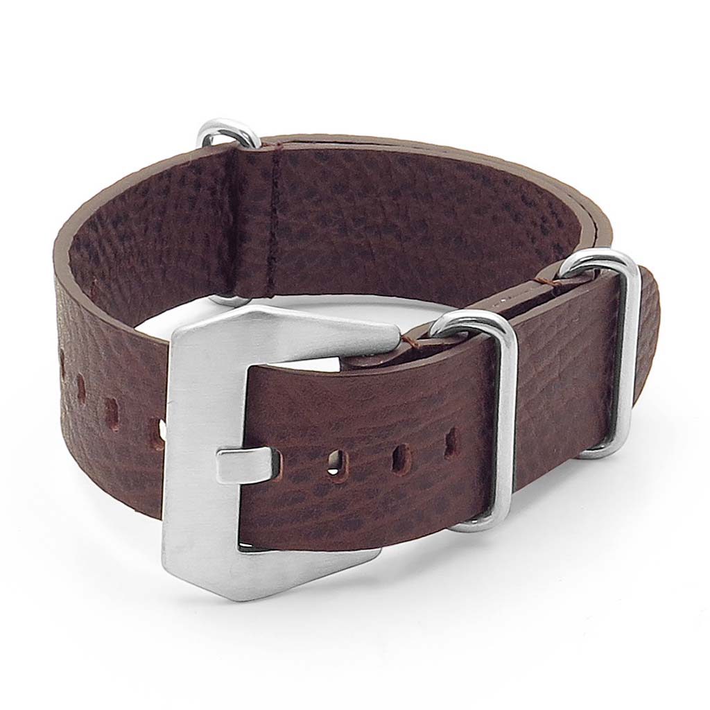 DASSARI Concrete Textured Italian Leather NATO Strap