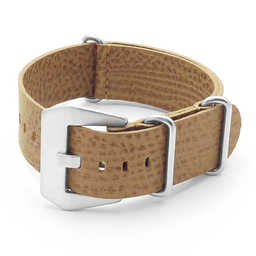 DASSARI Concrete Textured Italian Leather NATO Strap