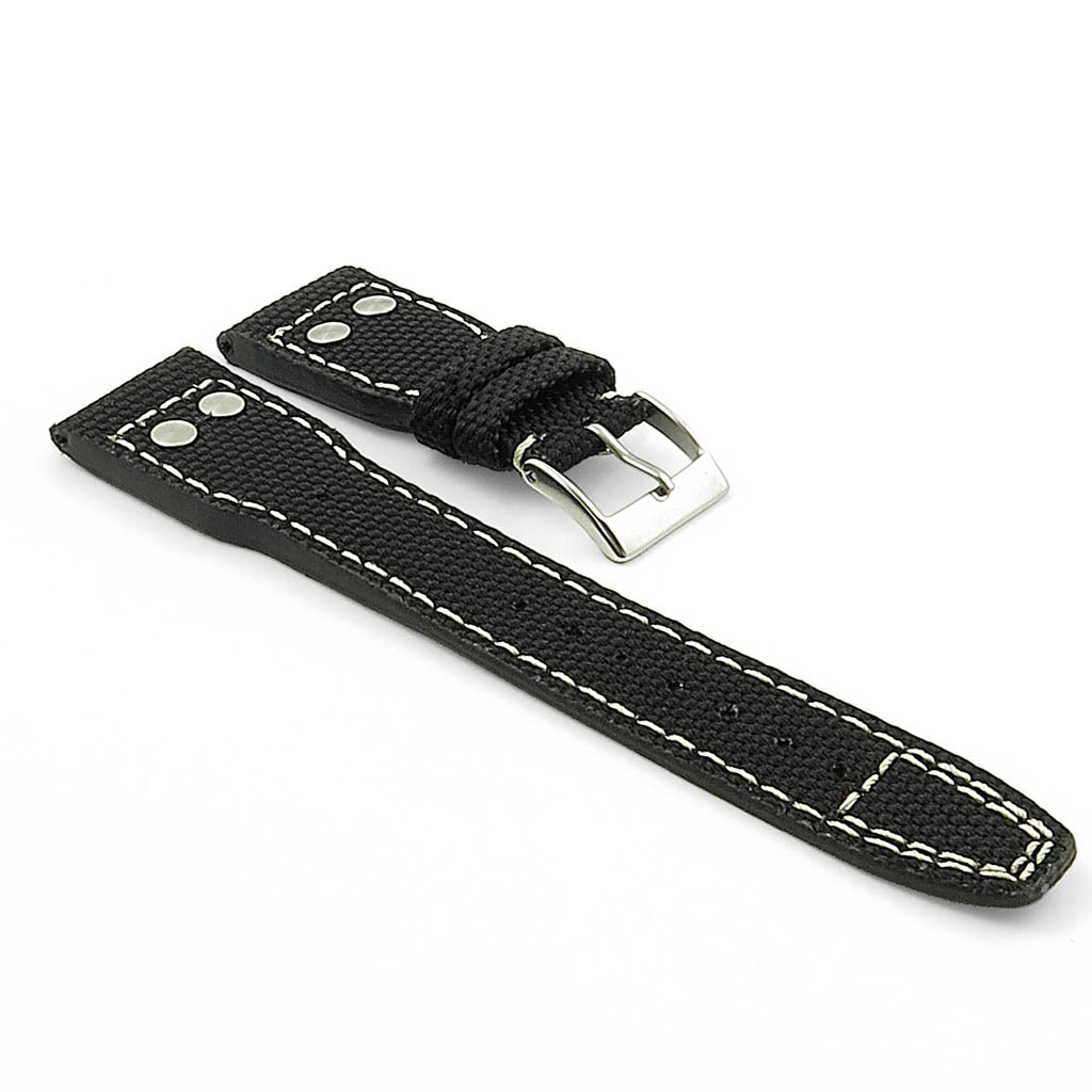 DASSARI Crossover Nylon Strap with Rivets