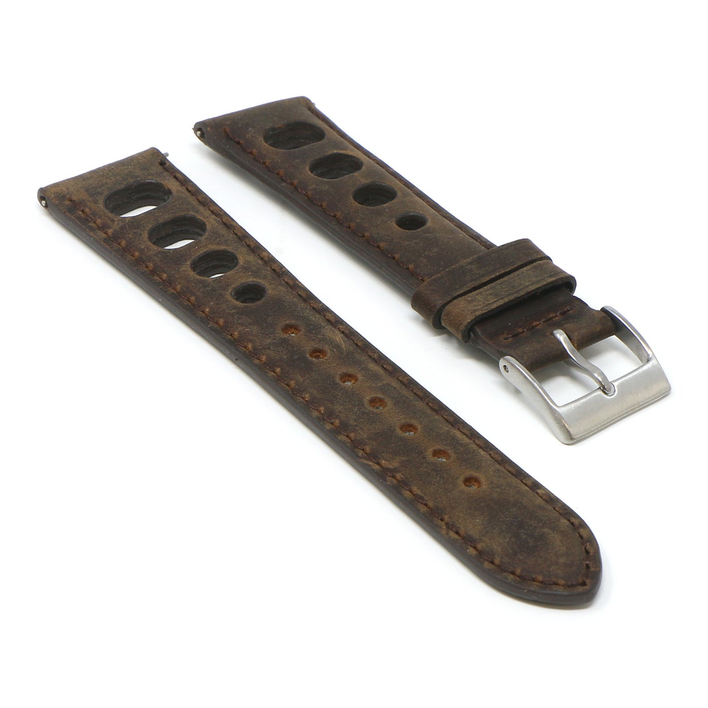 DASSARI Distressed Leather Rally Strap for Fitbit Sense