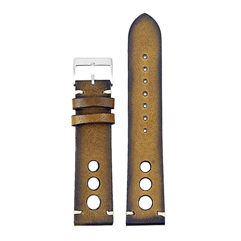 DASSARI Maranello Hand Finished Vintage Italian Leather Rally Strap