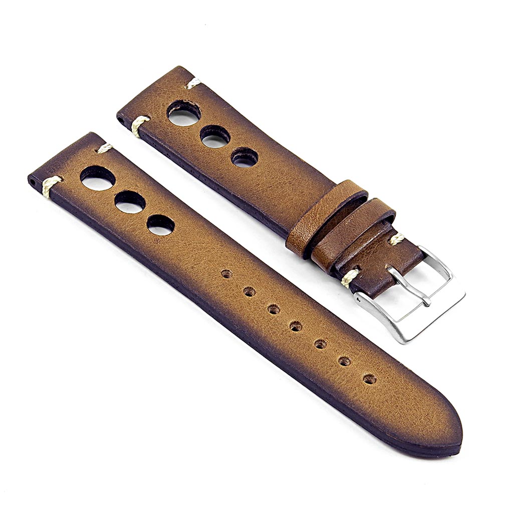 DASSARI Maranello Hand Finished Vintage Italian Leather Rally Strap