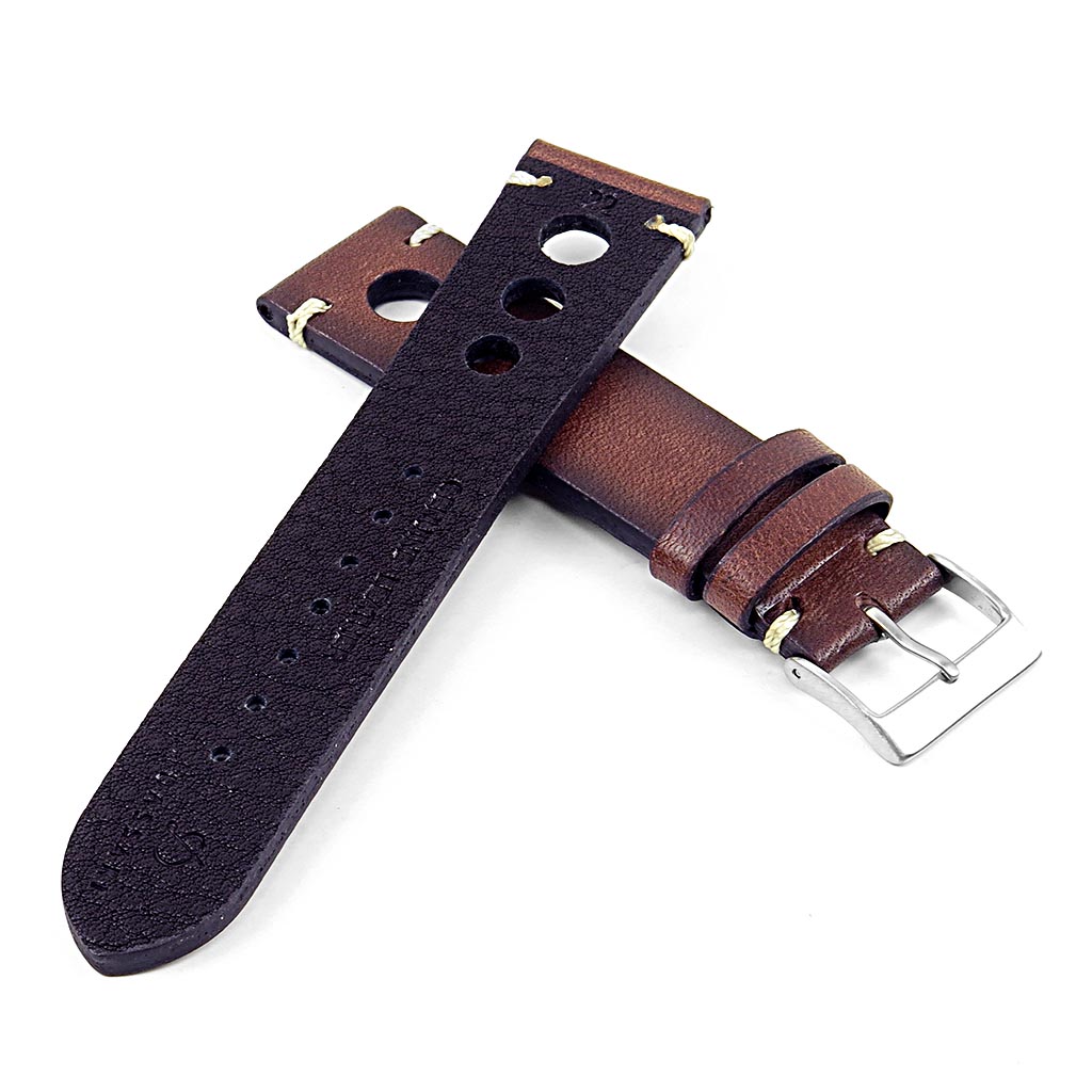 DASSARI Maranello Hand Finished Vintage Italian Leather Rally Strap