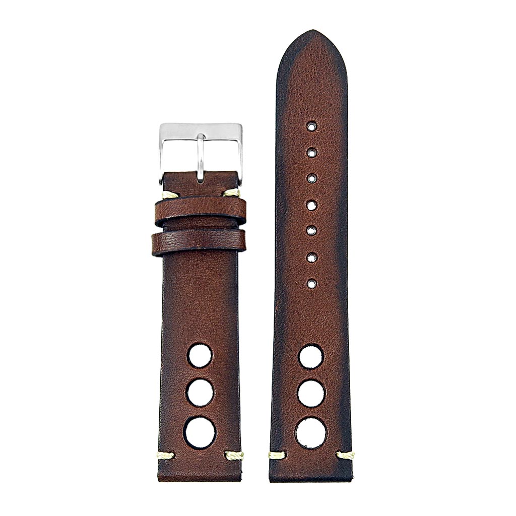 DASSARI Maranello Hand Finished Vintage Italian Leather Rally Strap