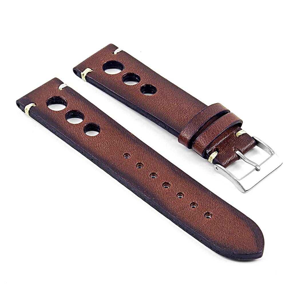 DASSARI Maranello Hand Finished Vintage Italian Leather Rally Strap