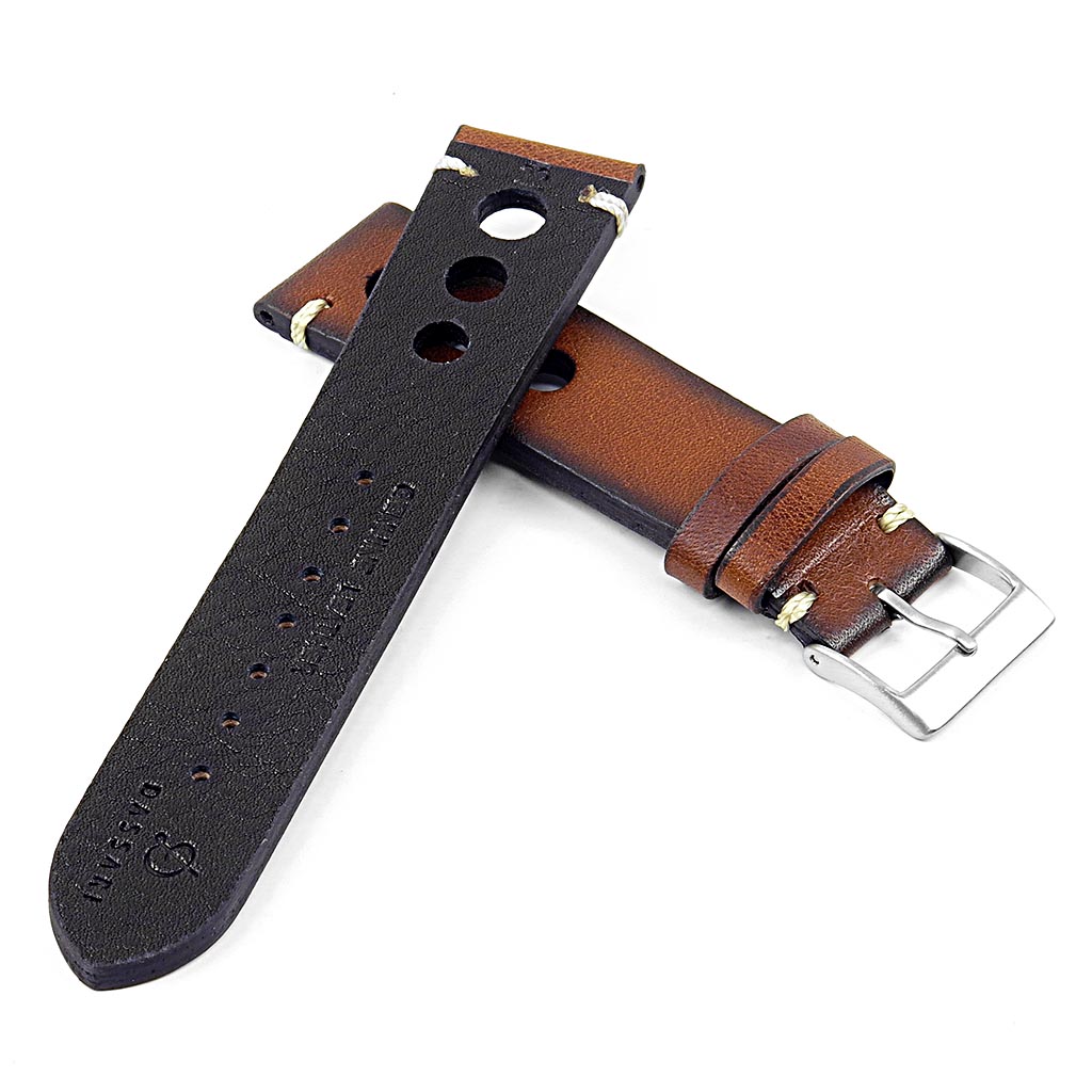DASSARI Maranello Hand Finished Vintage Italian Leather Rally Strap
