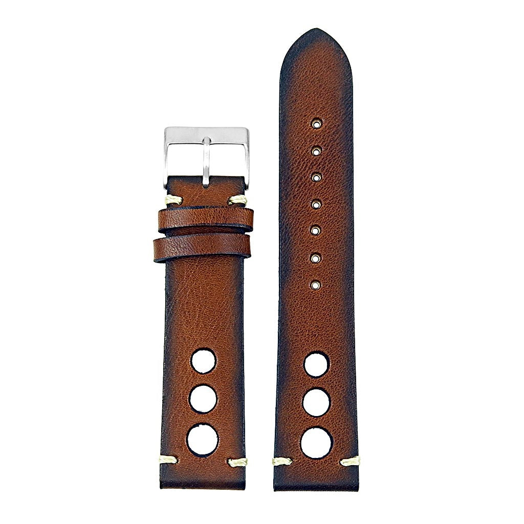 DASSARI Maranello Hand Finished Vintage Italian Leather Rally Strap