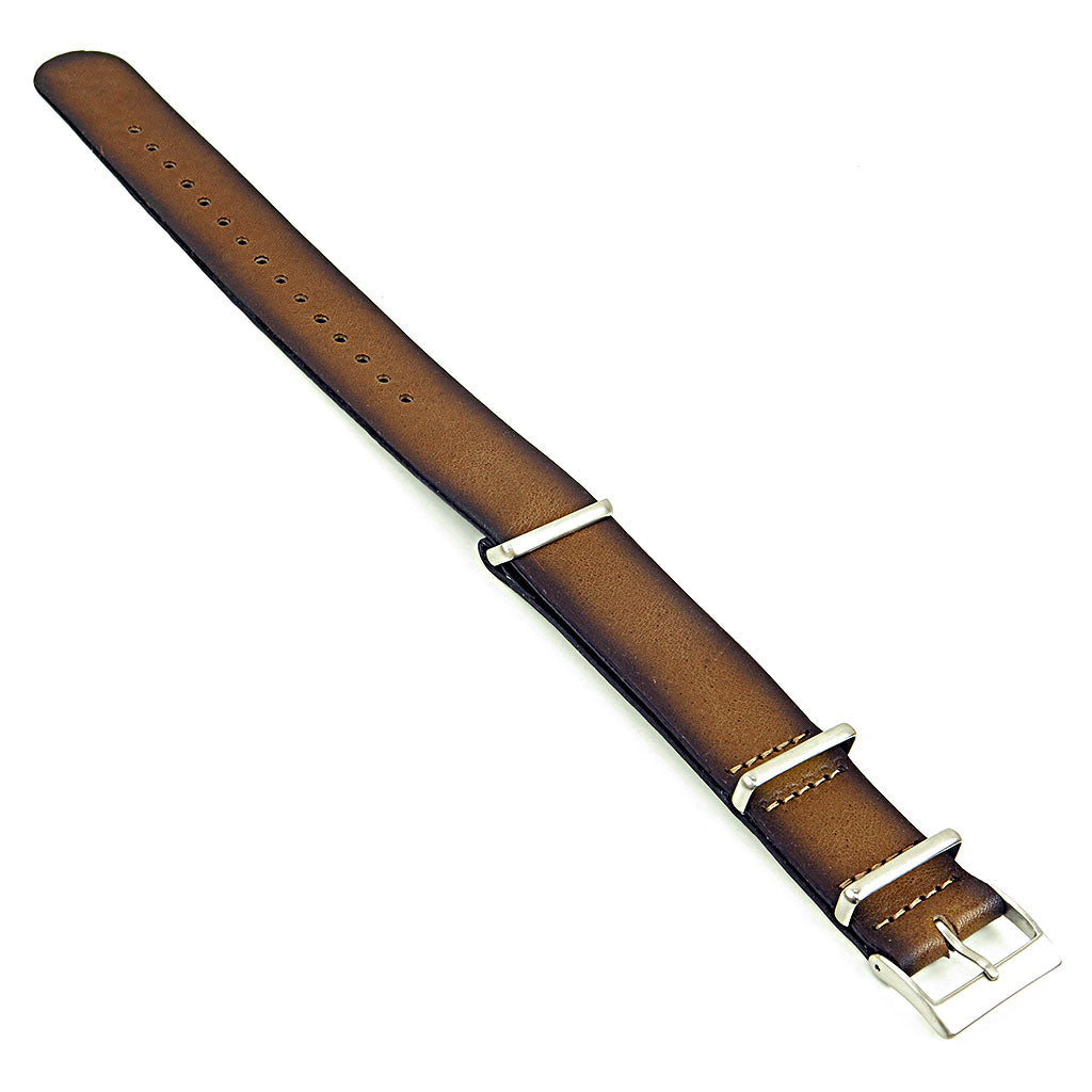 DASSARI Marquis Vintage Hand Finished Italian Leather NATO Strap