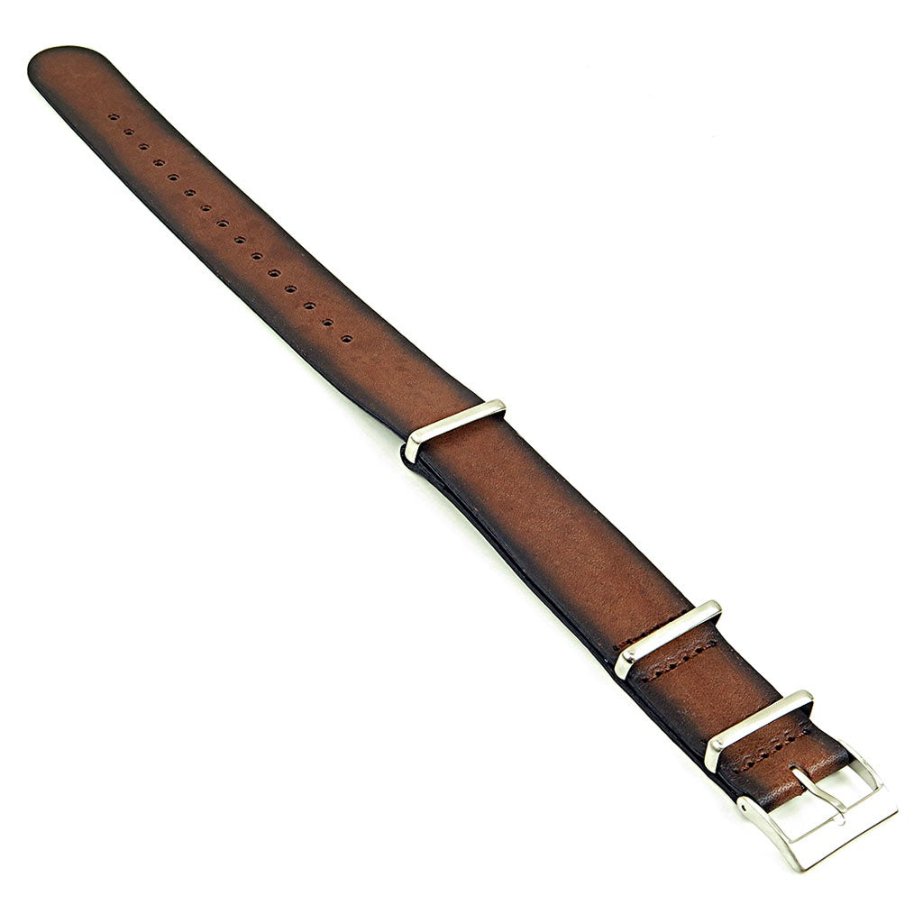 DASSARI Marquis Vintage Hand Finished Italian Leather NATO Strap
