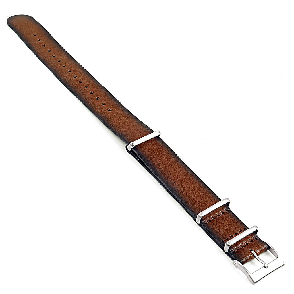 DASSARI Marquis Vintage Hand Finished Italian Leather NATO Strap