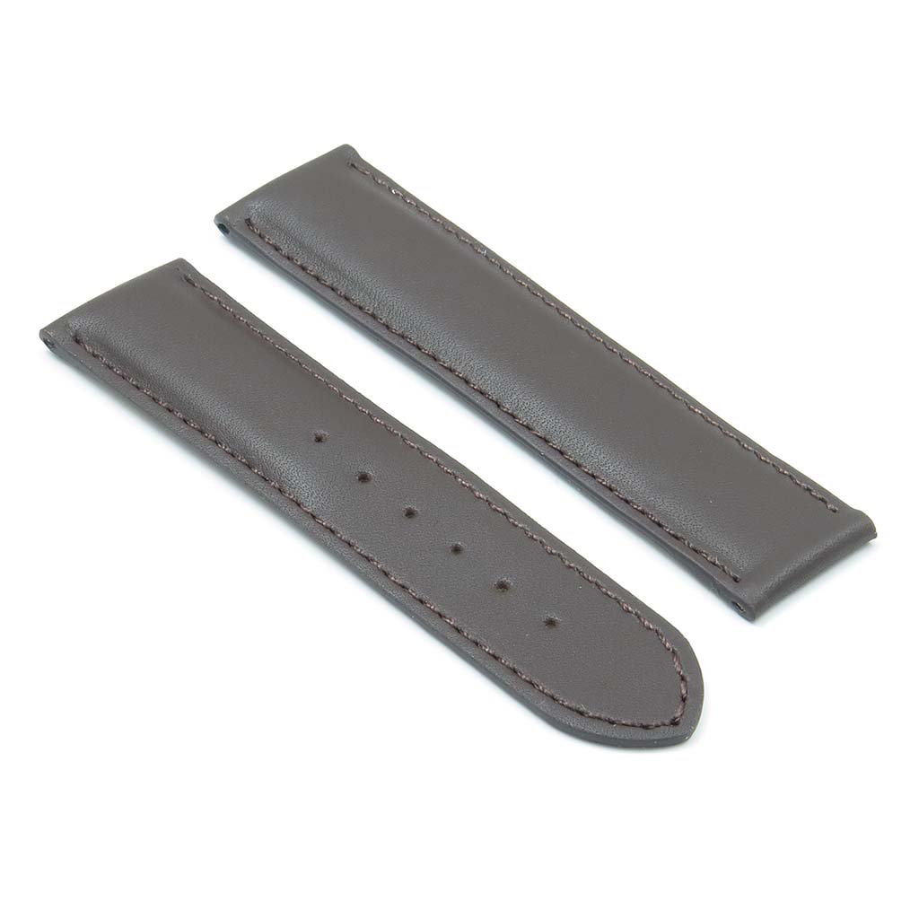 DASSARI Modena Smooth Italian Leather Strap for Deployment Clasp
