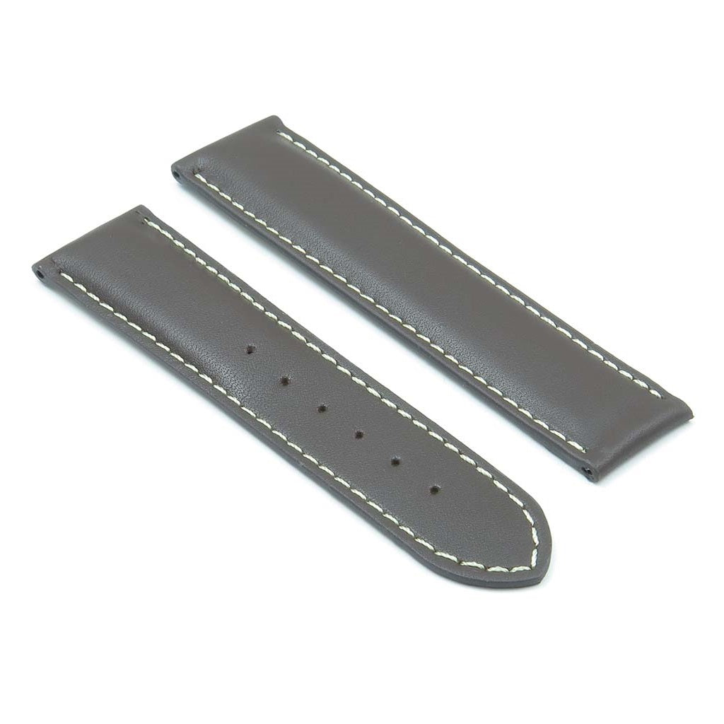 DASSARI Modena Smooth Italian Leather Strap for Deployment Clasp