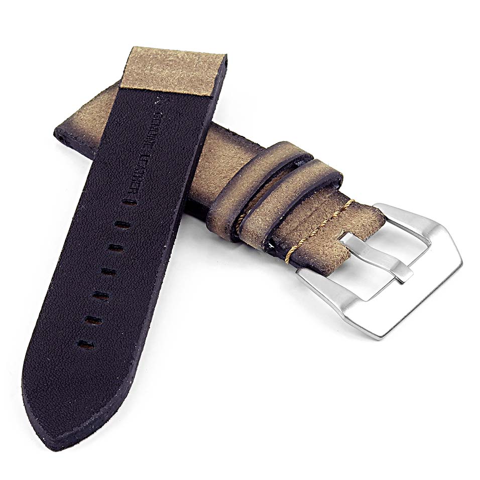 DASSARI Opus Thick Distressed Italian Leather Strap for Apple Watch