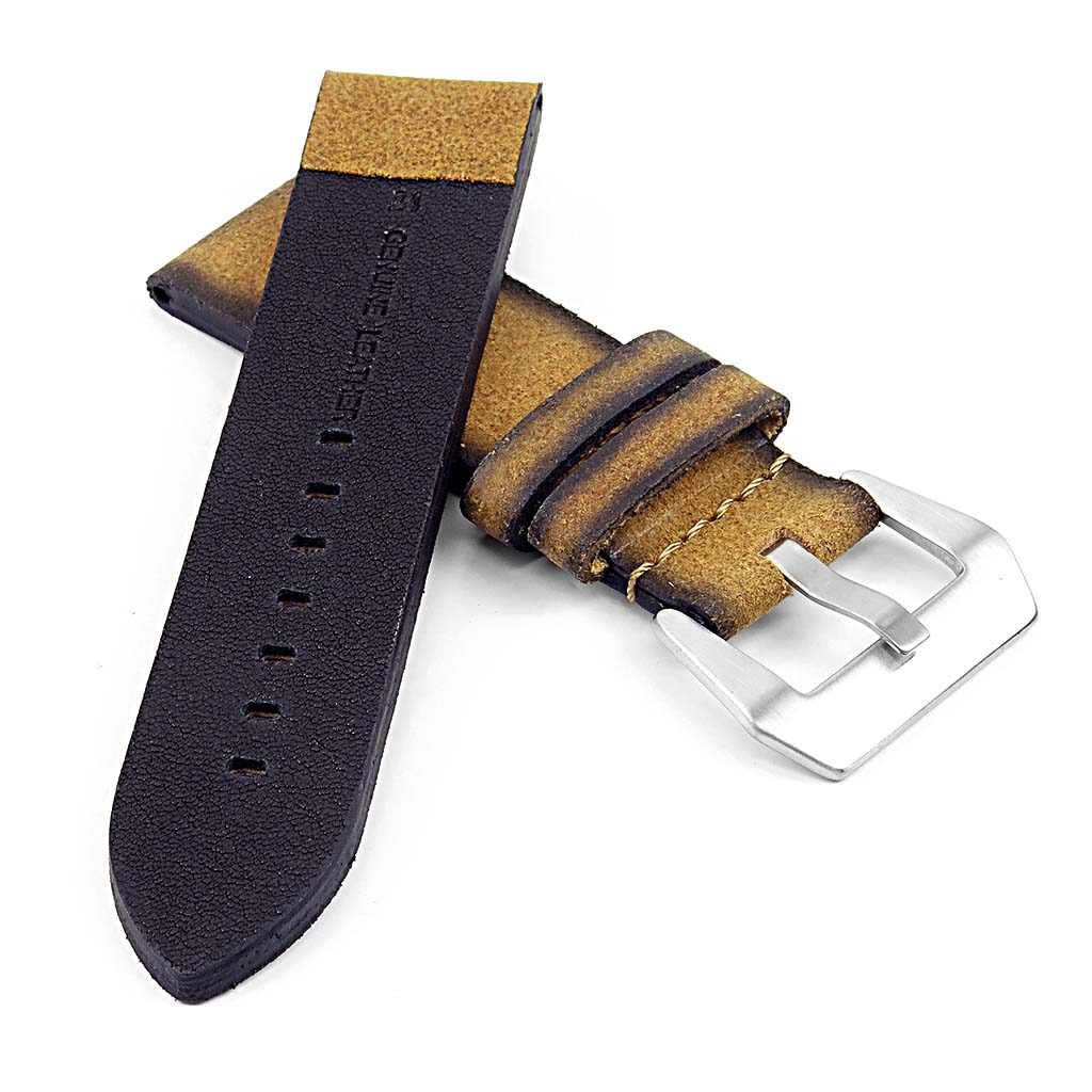 DASSARI Opus Thick Distressed Italian Leather Strap for Apple Watch