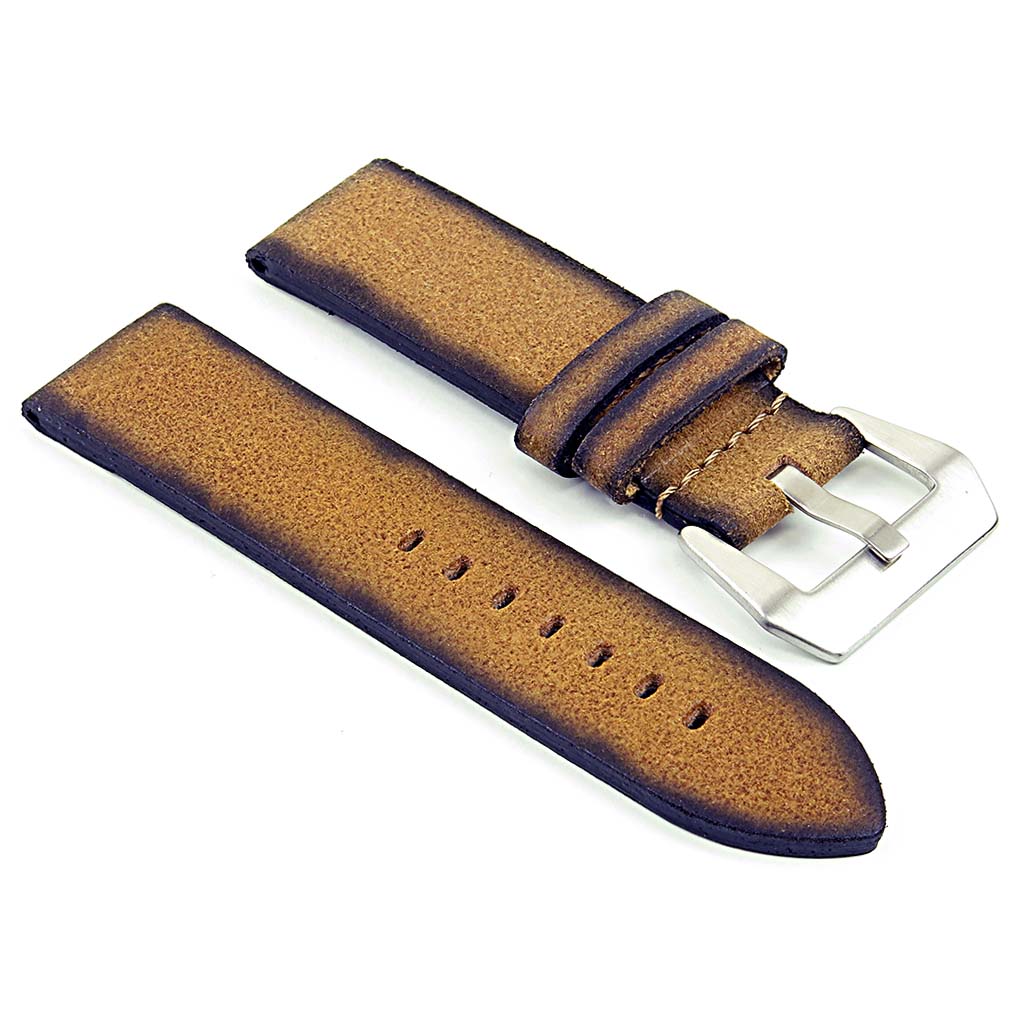 DASSARI Opus Thick Distressed Italian Leather Strap for Apple Watch