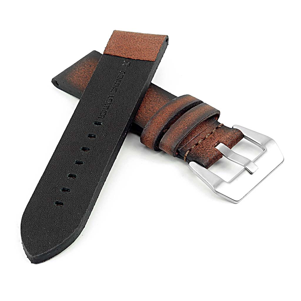 DASSARI Opus Thick Distressed Italian Leather Strap for Apple Watch
