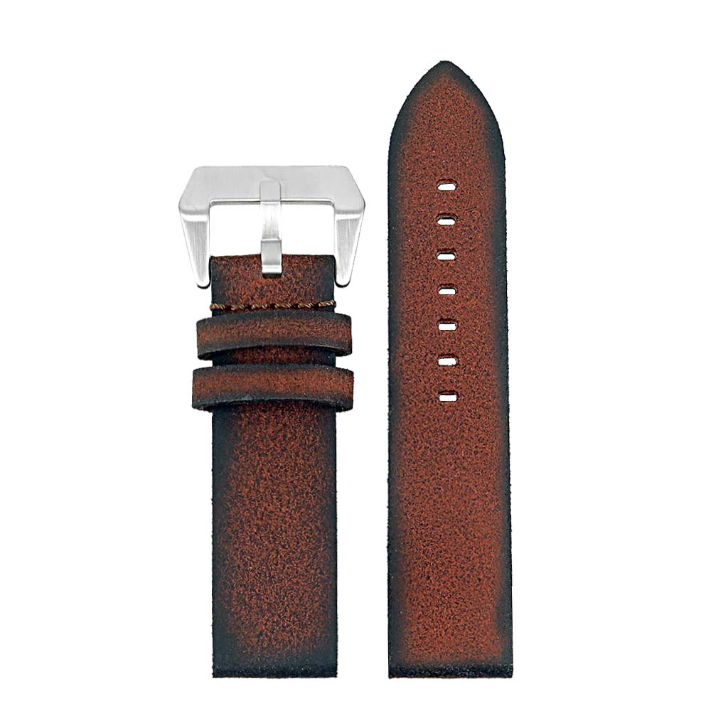 DASSARI Opus Thick Distressed Italian Leather Strap for Apple Watch