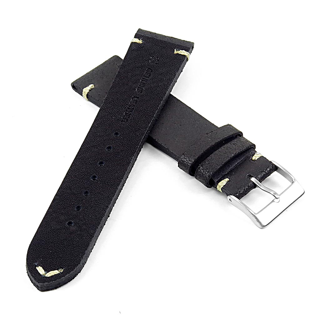 DASSARI Patina Distressed Italian Leather Watch Band for Apple Watch