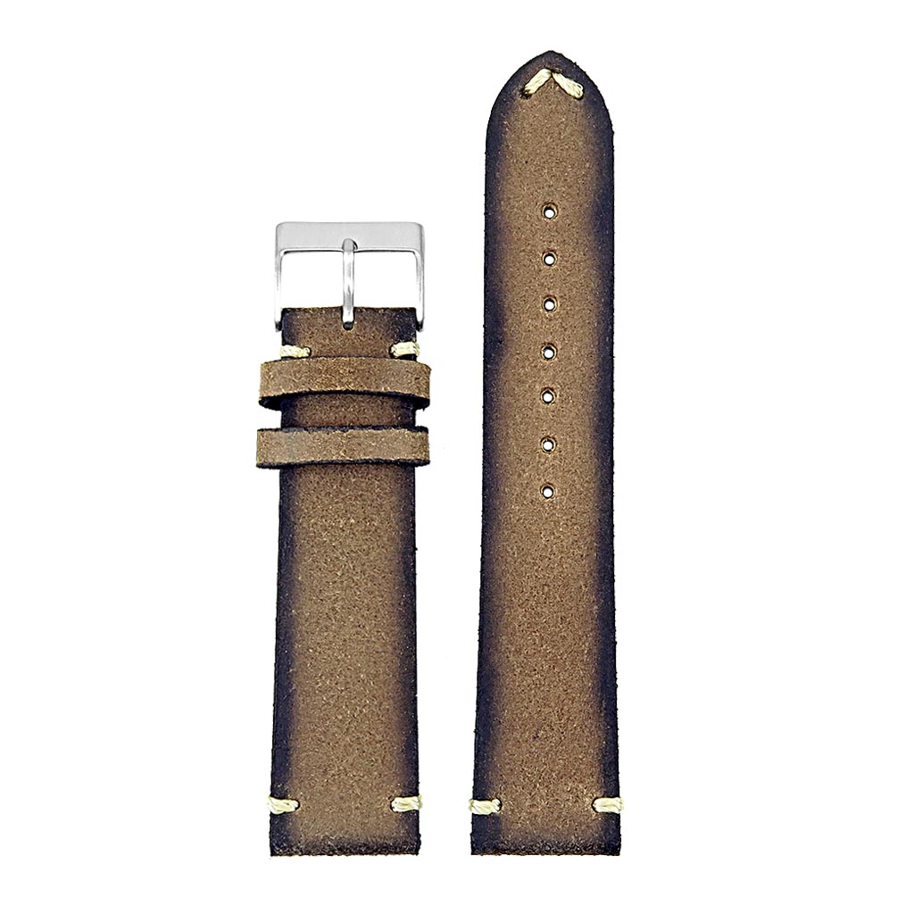 DASSARI Patina Distressed Italian Leather Strap for Fitbit Sense