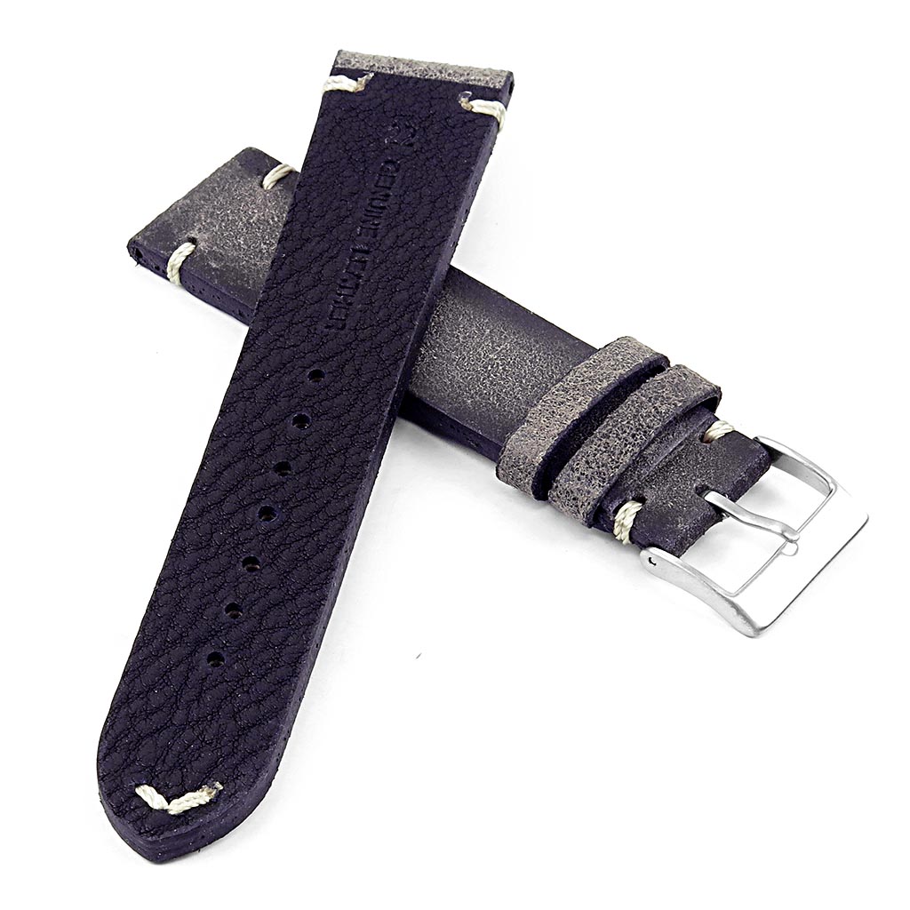 DASSARI Patina Distressed Italian Leather Watch Band for Apple Watch