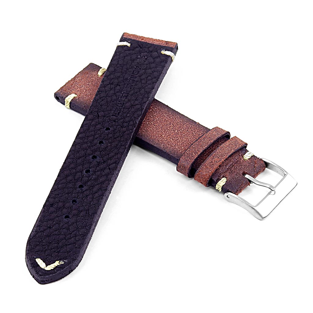 DASSARI Patina Distressed Italian Leather Watch Band for Apple Watch
