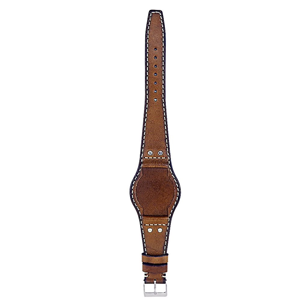 DASSARI Quest Italian Leather Riveted Bund Strap for Tudor Heritage Ranger