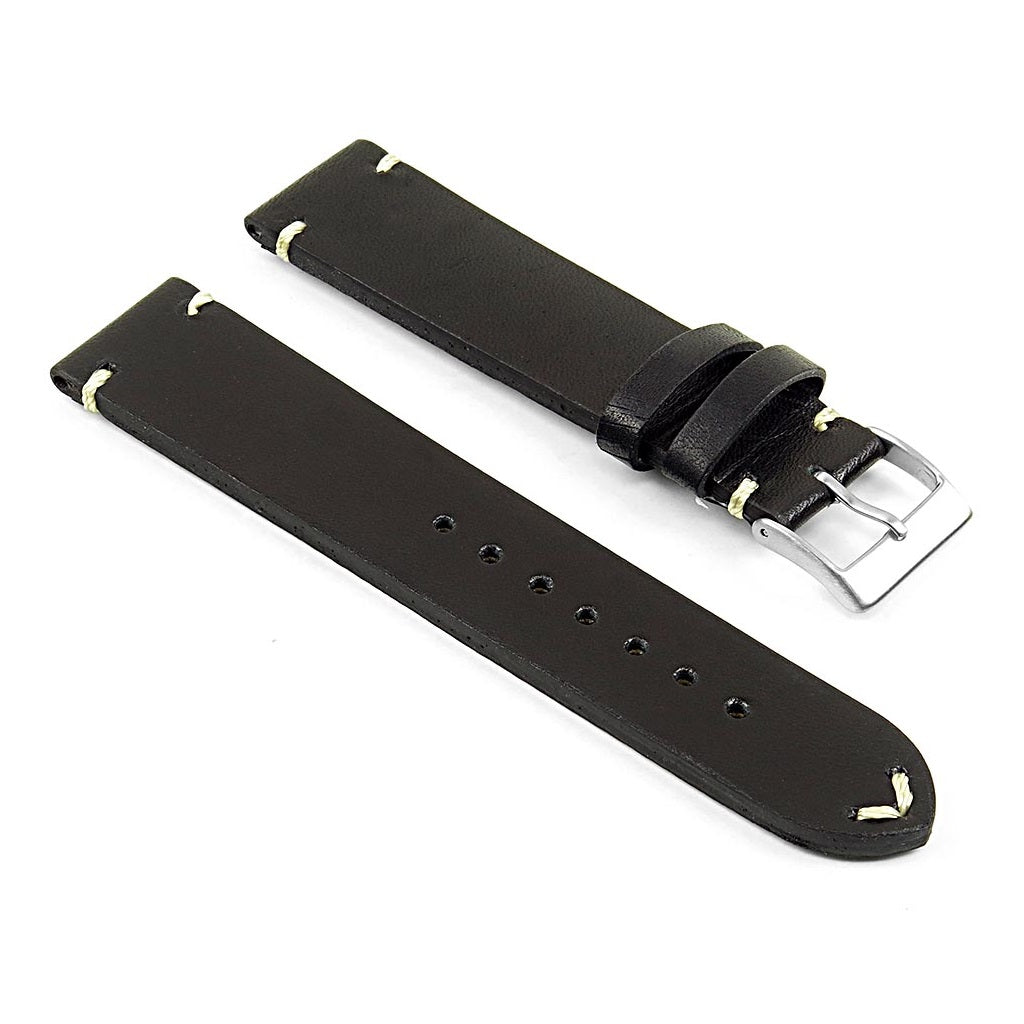 DASSARI Regal II Vintage Leather Strap w/ Hand Sewn Stitching for Fitbit Charge 4 & Charge 3