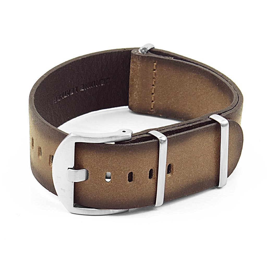 DASSARI Slater Distressed Leather NATO Strap