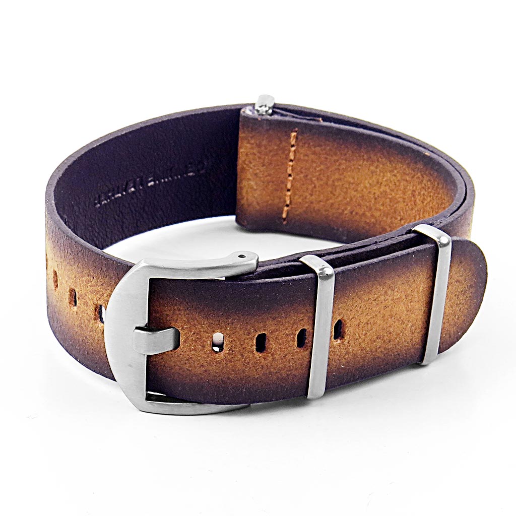 DASSARI Slater Distressed Leather NATO Strap
