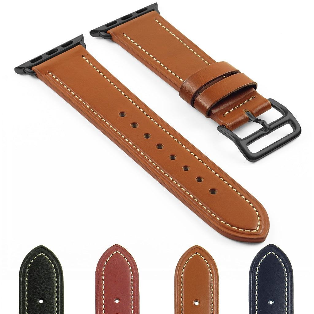 DASSARI Smooth Leather Strap for Apple for Apple Watch