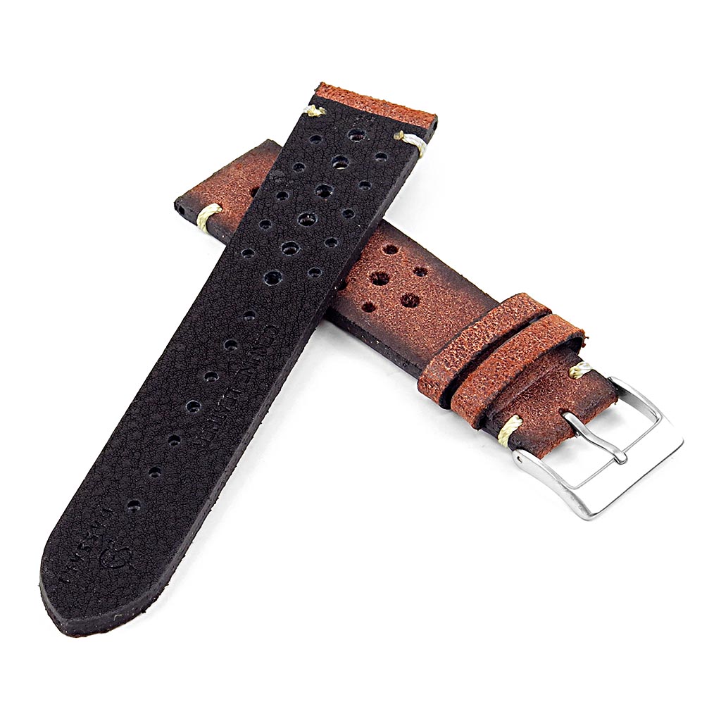 Dassari Speedster Perforated Vintage Leather Rally Strap