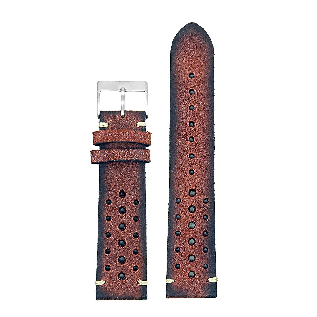 Dassari Speedster Perforated Vintage Leather Rally Strap