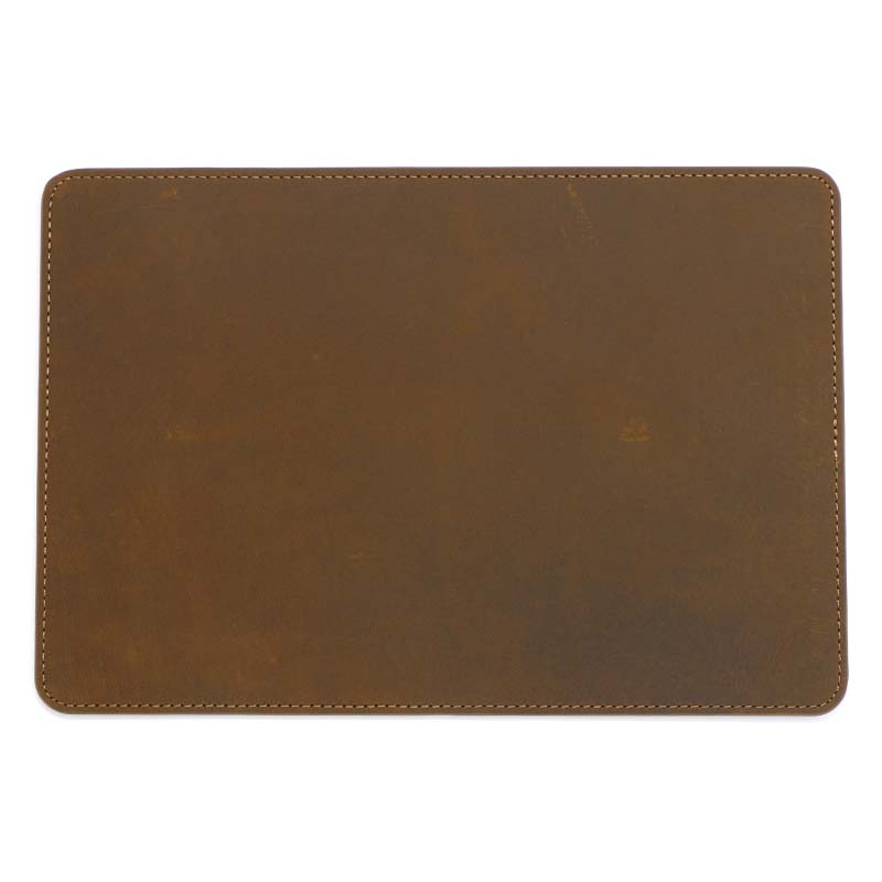 DASSARI Vintage Leather Strap w/ Silver Deployant Clasp for Apple Watch