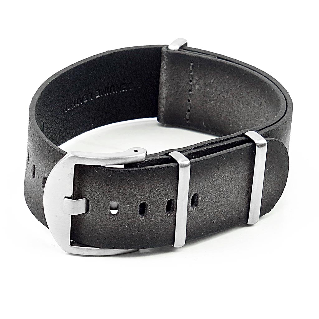 DASSARI Slater Distressed Leather NATO Strap