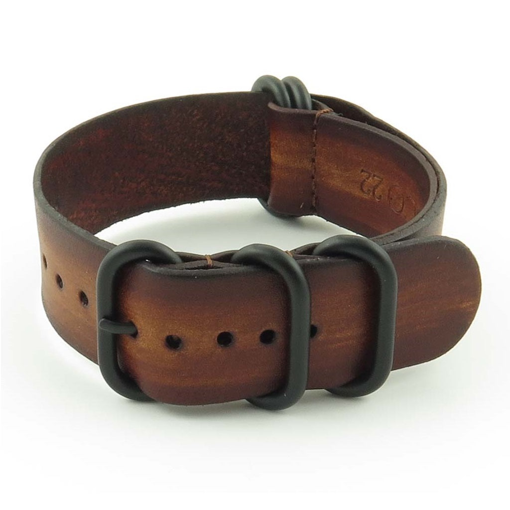 Faded Vintage Leather NATO Strap