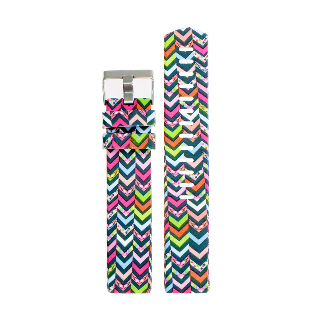 Patterned Silicone Strap for Fitbit Charge 2