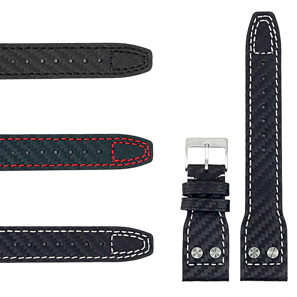 DASSARI Mirage Carbon Fiber Strap w/ Rivets