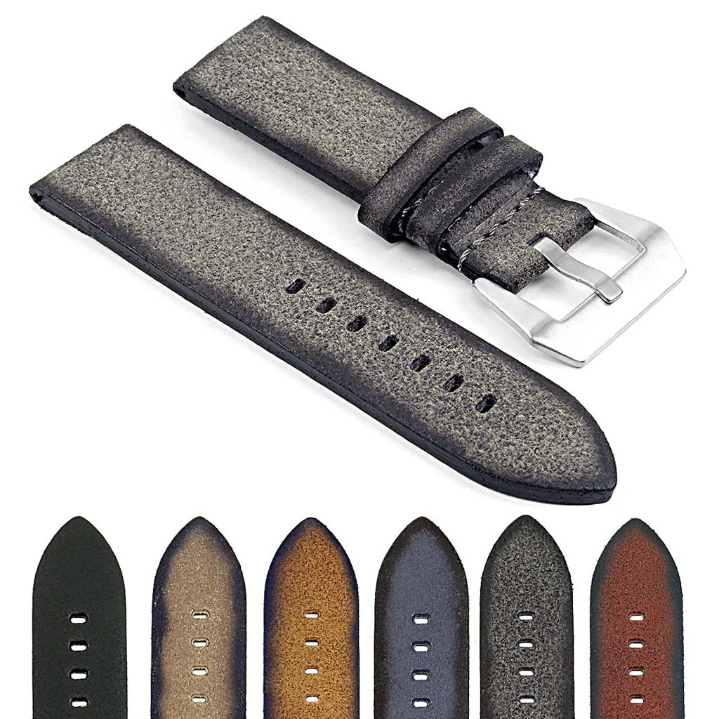 DASSARI Opus Thick Distressed Italian Leather Strap