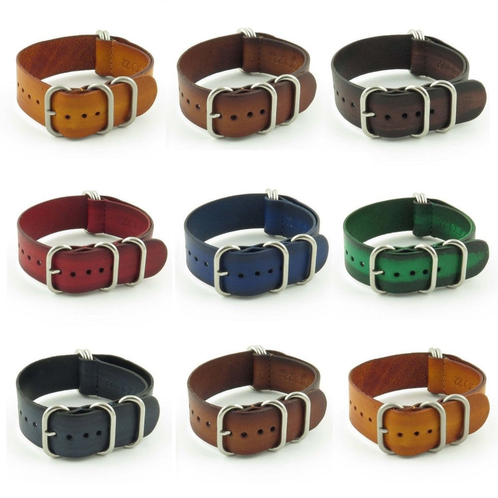 Faded Vintage Leather NATO Strap