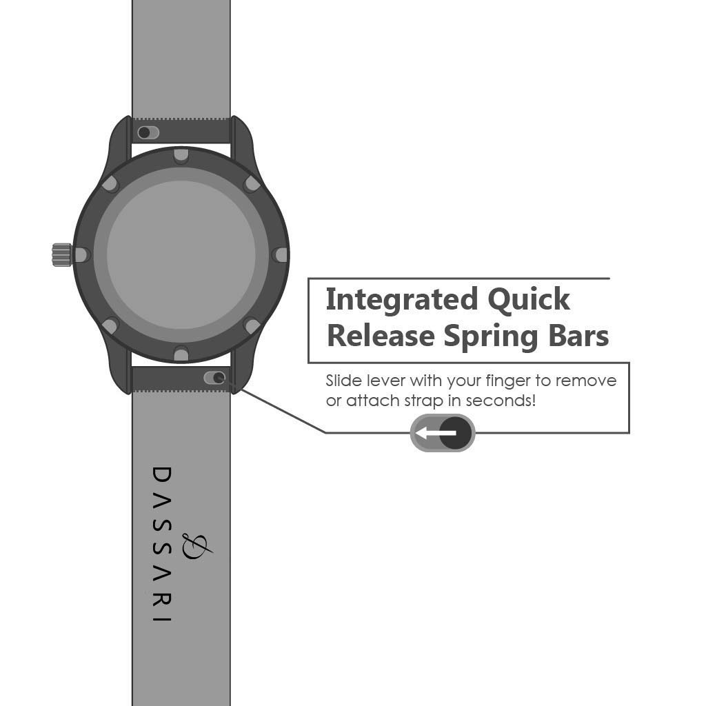 DASSARI Croc Embossed Leather Strap - Quick Release